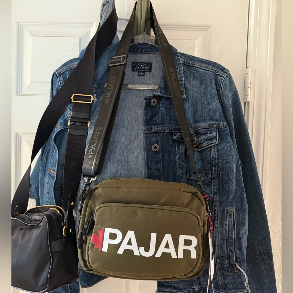Pajar Olive Green Khaki Crossbody Bag with Logo NWT